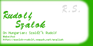 rudolf szalok business card